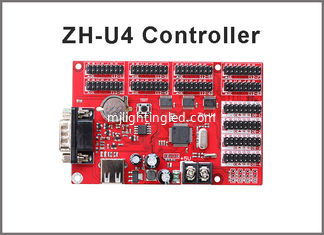 China ZH-U4 display control card USB+RS232 4xhub08 8xhub12 for for P10 single &amp; dule color advertising led sign supplier