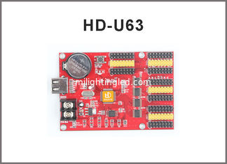 China HD-U40 HD-U63 LED display module USB control card, Single/Dual Color LED Big screen control card supplier