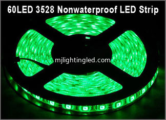 China 3528 led tape Green color 60led/m Non-waterproof IP20 DC12V led lamp for Home Decoration supplier