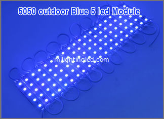 China 5050 SMD LED Module Blue Light Lamp Waterproof Strip DC 12V 5led modoles supplier