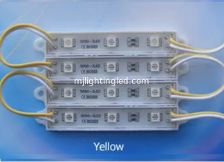 China 5050 Yellow Led Light 12V Pixel Modules 3LED Yellow Color IP65 Led Lamps DC12V For Billboard supplier