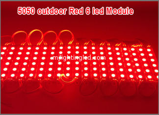 China 20PCS/Lot LED 5050 6 LED Module 12V waterproof Red Color led modules lighting supplier