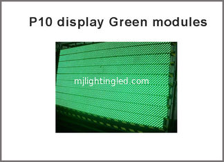 China Semi-outdoor 32X16 pixel dot 1/4 scan for led screen ,led p10 modules Green color p10 led panel supplier