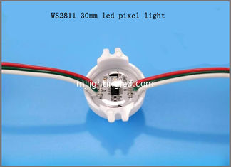 China 12V Ws2811 30mm Pixel Strings 3pcs Smd5050 Point Led Light For Programmable Signs supplier