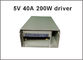 5V 40A 200W rainproof led driver power supply led adapter led transformer for led pixel, led display module light supplier