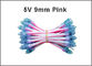 DC5V 9mm pink Architectural lighting for sign 50pcs/string supplier