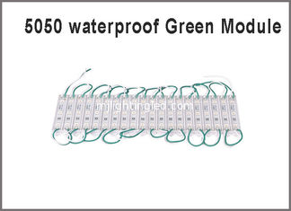 China SMD 5050 3 LED Modules Green Waterproof IP68 DC12V outdoor usd Advertising lamp DIY bar light supplier