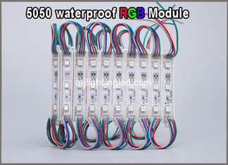China 20pcs LED 5050 3 LED Module 12V waterproof RGB Color changeable led modules lighting for backlight sign supplier