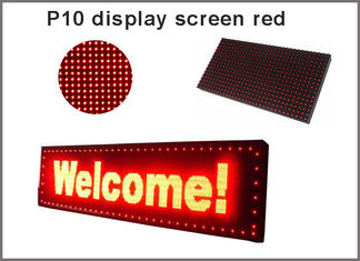 China led display screen board p10 single red Semioutdoor led moving sign 32*16 led dispaly module led advertising sign supplier