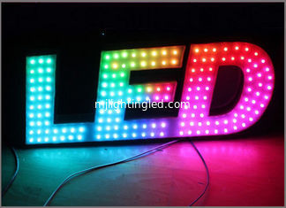 China 50pcs/string RGB led pixel sign 12mm 5V pixel string waterproof building decoration LED channel lighting letters supplier