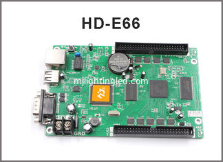 China HD-E66 controller HD-E53 P10 display module programmable LAN + USB + RS232 control card for led display screen supplier
