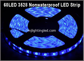 China Lampada LED Light Ribbon Tape 3528 60LED/ meter  DC12V LED light blue color for Home Decoration Lamp supplier