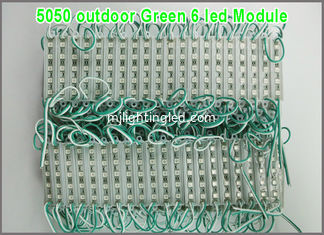 China 20pcs DC12V 5050 LED Module  6 LEDs Waterproof Outdoor light Backlight for billboard Green color supplier