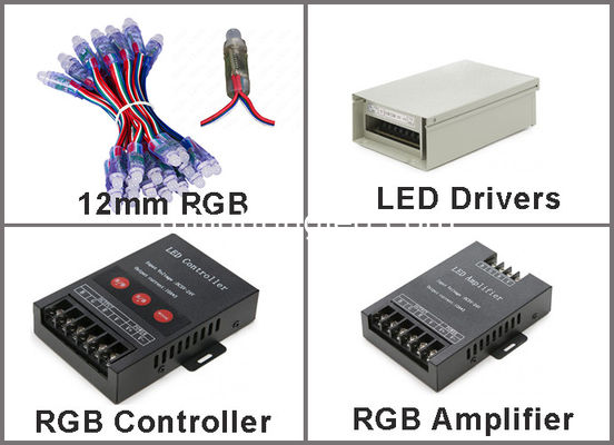 China RGB DC5V 12mm RGB Led Module String Waterproof IP68 for color changing Channel letter supplier