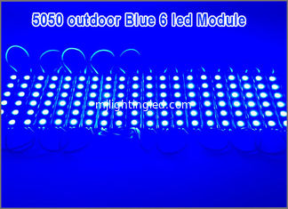 China DC12V 5050 SMD 6 LED Module  Waterproof Decorative Hard Strip Bar Light Lamp Blue supplier