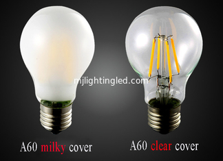 China LED Filament bulb light A60 220V clear/milky glass cover  incandescent bulbs for indoor lightings supplier