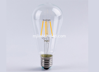 China ST64 LED Edison Filament bulb light  220 glass cover for replacing traditional incandescent bulbs for indoor lightings supplier