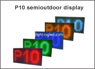 China Semioutdoor/Indoor P10 LED panel display modules light red green blue yellow white display panel light message board supplier