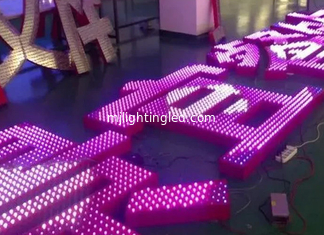 China DC5V 12mm Pink LED Pixel Module IP68 Waterproof 50pcs A String Perforator Alphabet Letter For Sign supplier