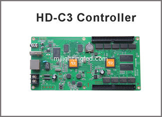 China Asynchronous RGB led module controller HD-C3 internet+usb port 384 width x 256 height with 1hub 75 board supplier