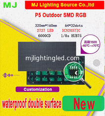 China New products Outdoor P5 RGB LED Module waterproof double surface 320*160MM ,64*32 Pixels 1/8 Scan LED display screen supplier
