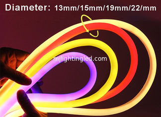 China 220V LED Neon Tube Light Round D13mm 15mm 19mm 22mm Flexible Neon Strip Light For Outdoor Decorations supplier
