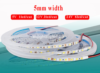 China 5mm Width Led Strip Light 5V 12V 24V Super Bright Flexible Tape Strings 2835 Cabinet Building Decoration  Light supplier