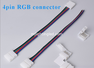 China RGB Led Strip Light 4 Pins RGB LED Tape Connector Plug Power Splitter Cable 4pin Needle Female Connector Wire supplier