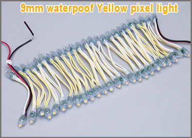 Led Pixel Modules IP68 Waterproof DC5V Yellow 50pcs A String Christmas LED Light Led Dot Maxtril 9mm Dot Light supplier