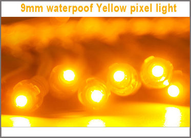 Led Pixel Modules IP68 Waterproof DC5V Yellow 50pcs A String Christmas LED Light Led Dot Maxtril 9mm Dot Light supplier