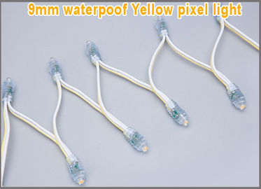 Led Pixel Modules IP68 Waterproof DC5V Yellow 50pcs A String Christmas LED Light Led Dot Maxtril 9mm Dot Light supplier