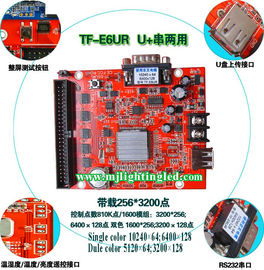 TF-E6UR LED Display Control Card Support 1600 P10 Modules Seven Color Plate Programmable Controller Cards supplier