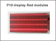 P10 semioutdoor RED color LED display module 320*160mm 32*16 pixels waterproof high brightness for text message led supplier