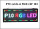 P8 Outdoor RGB Full Color LED Display Module 3in1 256*128mm 32*16 pixels for High Clear Big Screen supplier