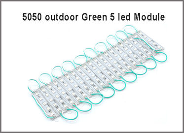 20PCS 5050 SMD 5LEDs LED Module Green Waterproof Light Advertising lamp DC 12V Wholesale supplier