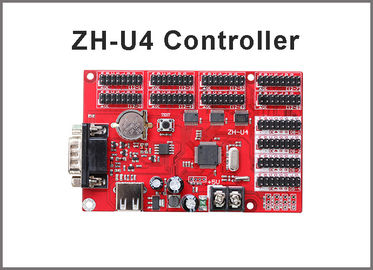 ZH-U4 display control card USB+RS232 4xhub08 8xhub12 for for P10 single &amp; dule color advertising led sign supplier