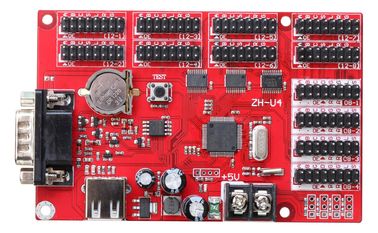 ZH-U4 display control card USB+RS232 4xhub08 8xhub12 for for P10 single &amp; dule color advertising led sign supplier