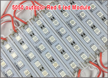 5050 6 LED Modules Red 12V LED Light Waterproof IP65 For Advertisement Design supplier