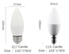 E14 E27 Candle Bulb 5W 7W Light AC200-260V C37 F37 Led Bulb For Home indoor lighting supplier