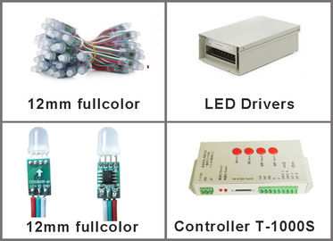 12mm 1903IC WS2811 Full Color Pixel LED Module Light Outdoor Waterproof IP68 5V Advertisement Design LED Pixel Light supplier