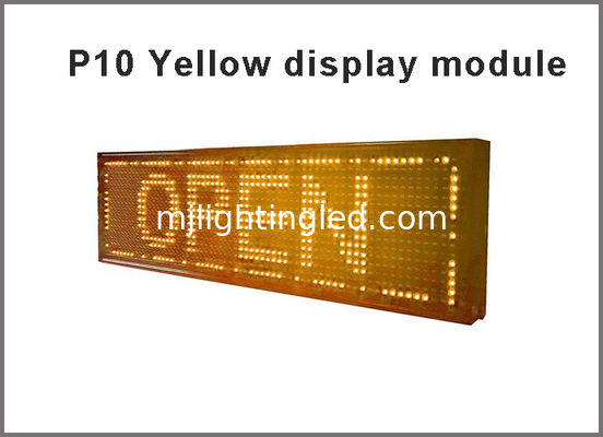 P10 Outdoor Led Module Yellow Waterproof Led Board, 320MM*160MM 32*16 dots Shopping mall outdoor signage supplier