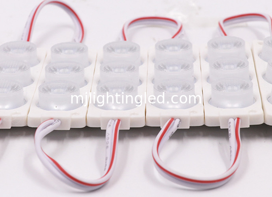 High Bright 3W 3030 3LED Module With Injection Lens Red Moduli For Advertisement Design Led Signage supplier