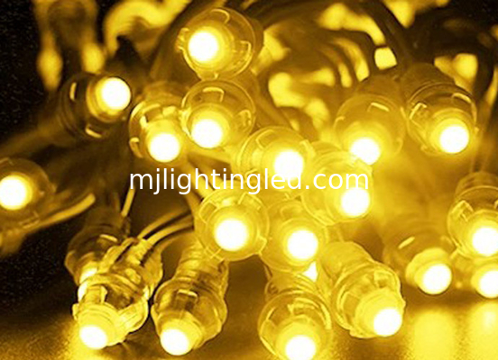 DC5V 50pcs/ Lot 12mm Yellow Led Pixel Module IP68 Waterproof Point Lights Digital Backlight Led supplier