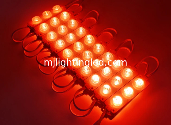 High Bright 3W 3030 3LED Module With Injection Lens Red Moduli For Advertisement Design Led Signage supplier