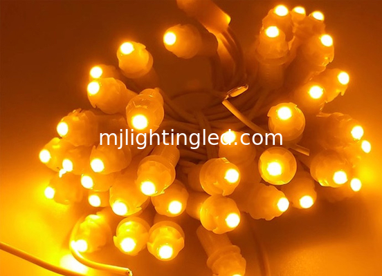 50pcs/String 9mm Led Pixel Module String Light DC5V IP65 Waterproof Channel Letters Led Points Light Yellow color supplier