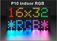 Indoor P10 rgb display module 3in1 SMD 1/8 scanP10 LED panel for Advertising media LED Display supplier
