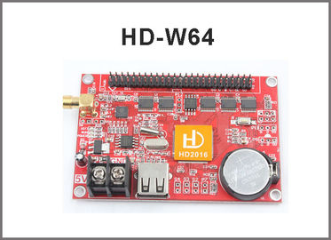 Asynchronous Led Control System HD-W64 HD-W42 For Single/Dual/Full Color Wifi+U-Disk Function Led Sign supplier