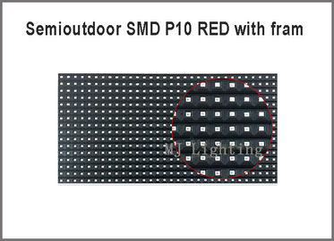 Semioutdoor red P10 SMD led display module light with fram on back 320*160mm 32*16pixels 5V for advertising message supplier