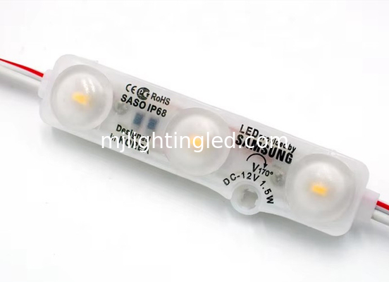 5730 3 Led Module Light 1.5W Injection 6818 LED Module Light 12V With Lens supplier