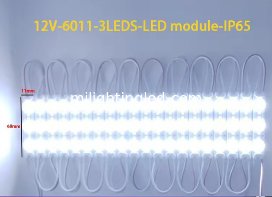 6011 3leds LED Module 12V 2835  1.5W High Brightness For Light Box Advertising Letter Sign Injection Molded Lens Light supplier